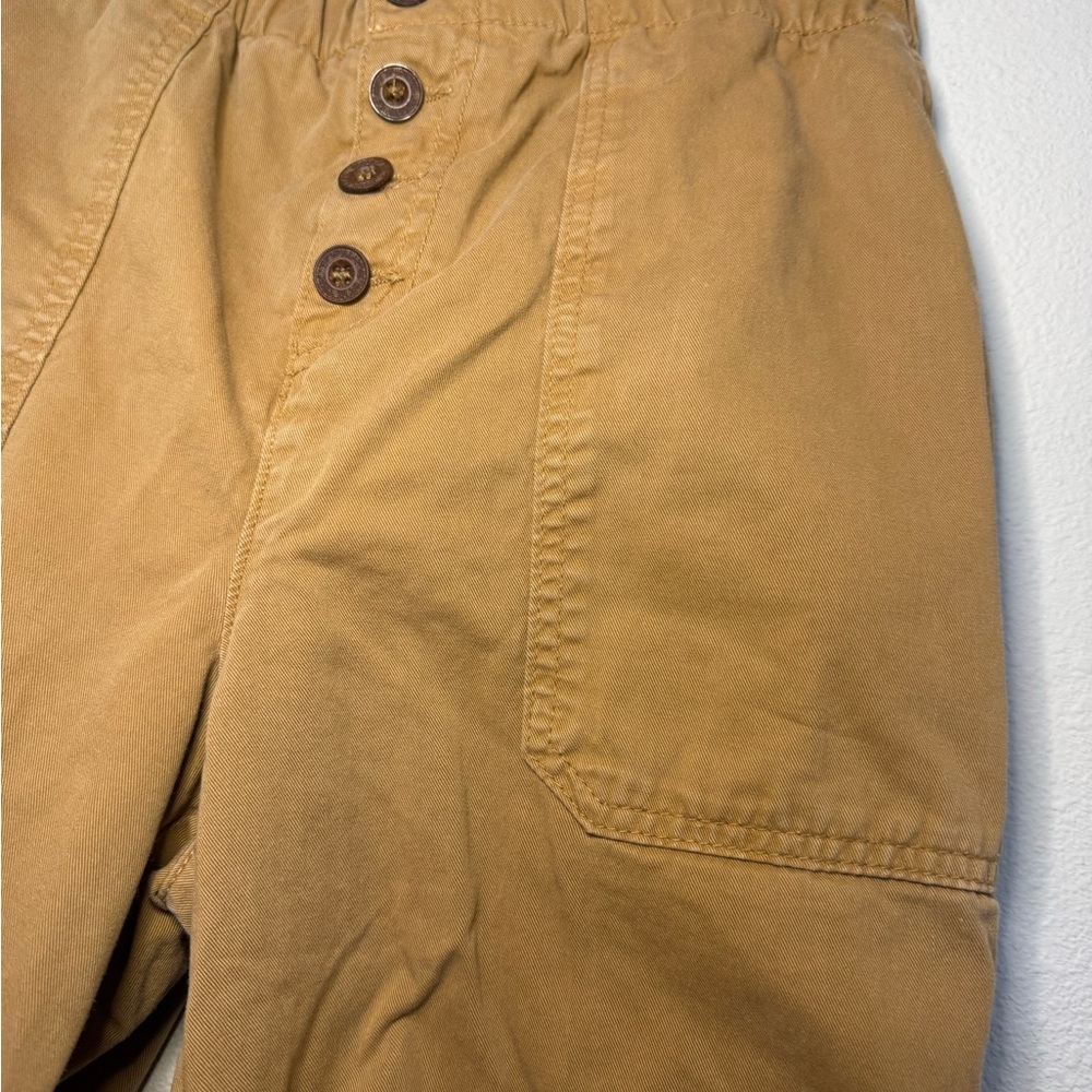 Free People Camel Button-Front Jogger Pants - Picture 4 of 11